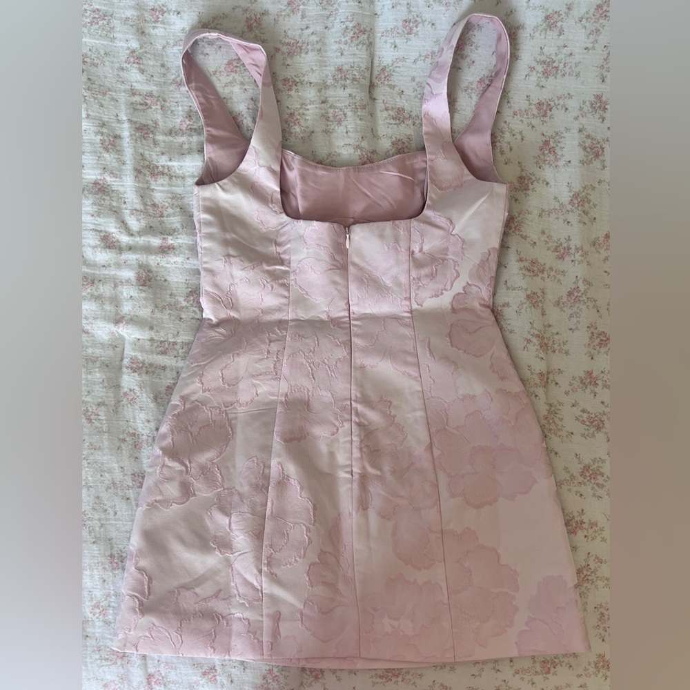 Showpo Pink Jacquard Mini Dress - Picture 3 of 6